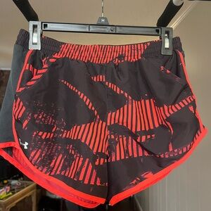 Under Armour Women's Athletic Shorts - Black and Red